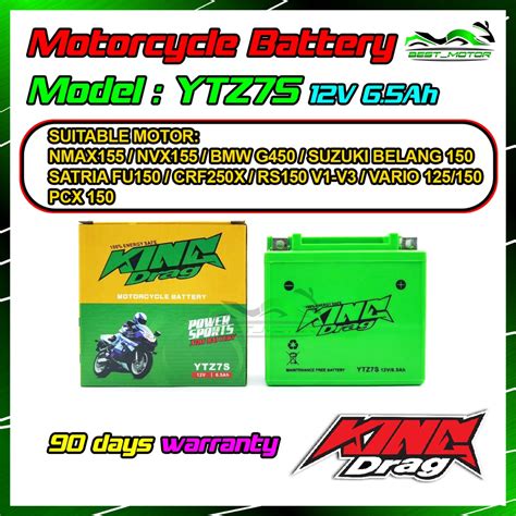 KING DRAG Motorcycle Battery Premium YB3L YTZ5 YB5L YTX5L YTX7A