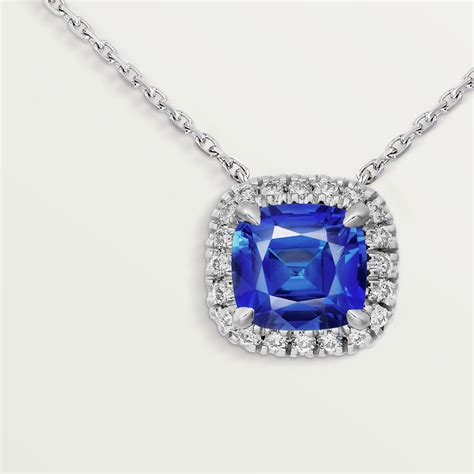 Crn Cartier Destin E Necklace With Coloured Stone White Gold