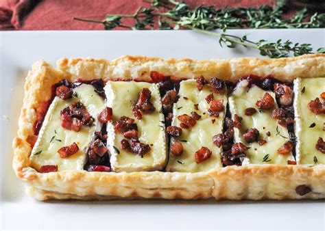 Cranberry Brie Tart With Pancetta And Thyme • Bakerita