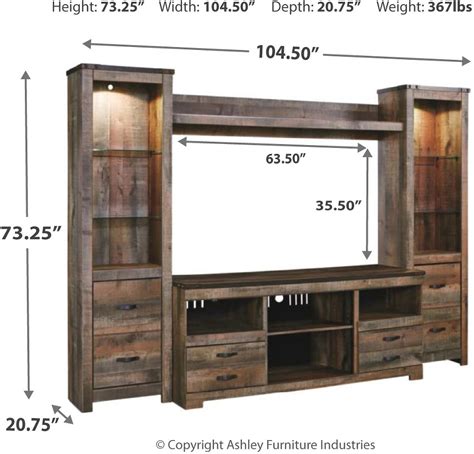 Trinell Brown Entertainment Wall By Ashley Furniture 1stopbedrooms