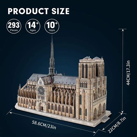 Cubic Fun Notre Dame De Paris Church D Puzzle Pieces Playone