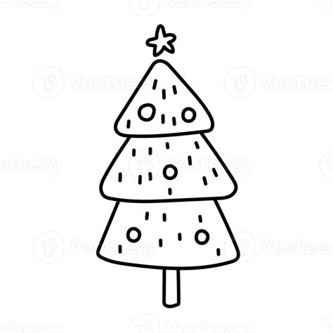 Christmas tree outline 26472679 PNG