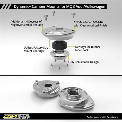 Motorsport Dynamic Camber Mount Pair