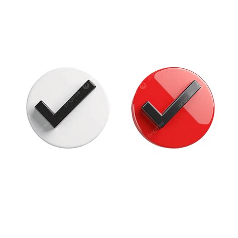 Check Mark Design Option Button Sign And Symbol Right Or Wrong Choice