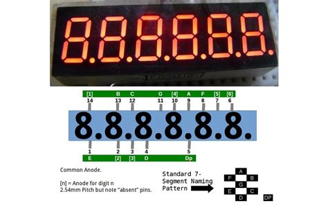 Small 6 Digit 7 Segment Display With Decimals Buy Online From