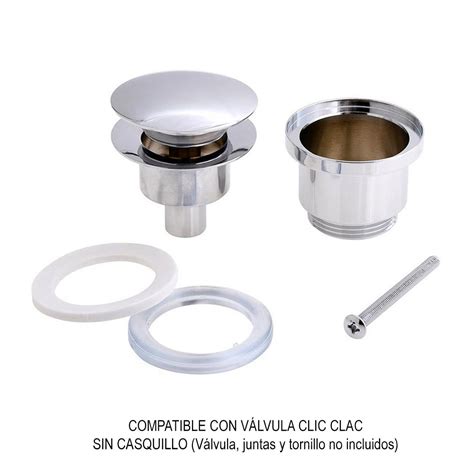 Kibath Casquillo para válvula Clic Clac universal fabricado en latón