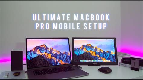 Ultimate Macbook Pro Dual Monitor Mobile Setup Youtube