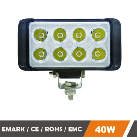 40W 5 6 EMC LED Working Lights With Flood Spot Beam For Loading Shovel