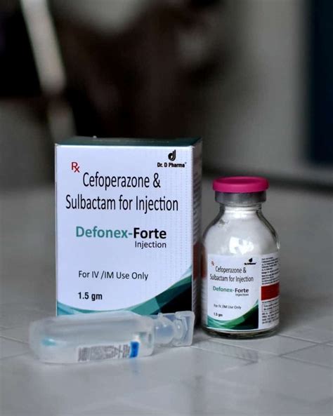 DEFONEX FORTE Cefoperazone And Sulbactam Injection Packaging Type