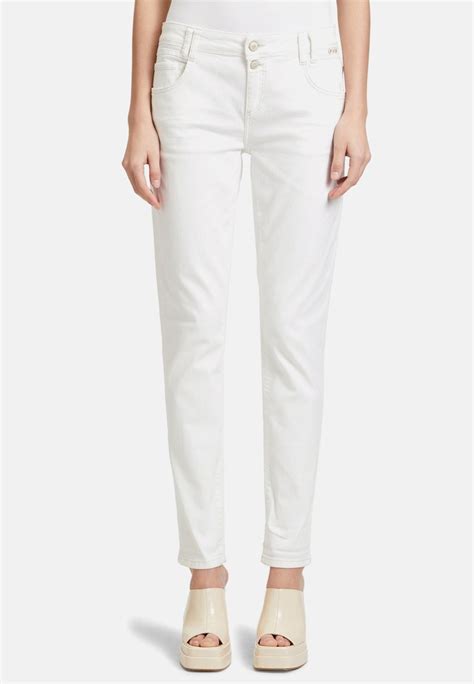 Cartoon Mit Stickerei Pantalon Classique Weiß Blanc Zalando Fr