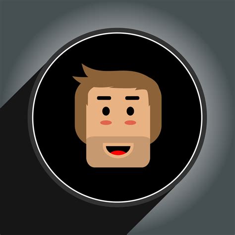 Cartoon avatar head design flat style in circle.Profile icon pro vector ...