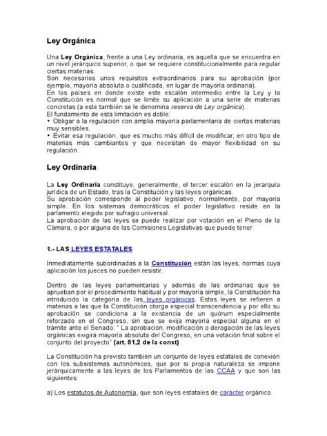 T 1 2 Leyes Orgánicas Y Ordinarias Pdf Gobierno De España