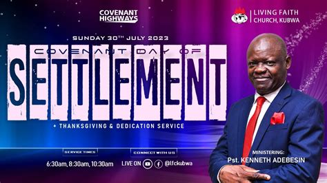 Covenant Day Of Settlement Thanksgiving Dedication Service Th July