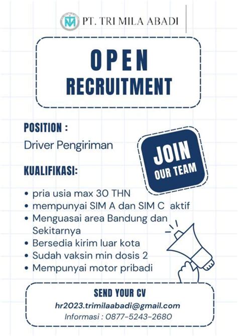 Loker Terbaru Di PT Tri Mila Abadi 2024 Karirglobal Id