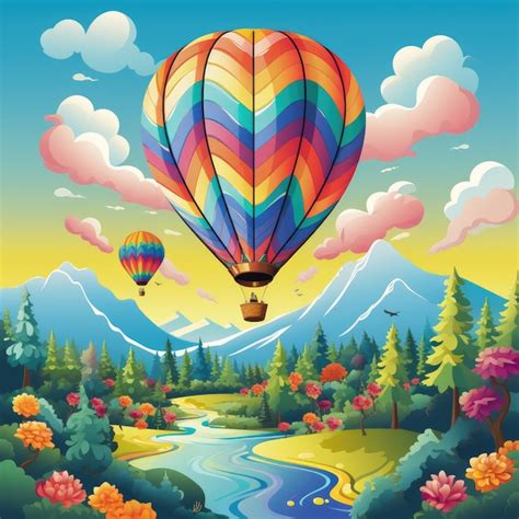 Premium Ai Image A Vibrant Hot Air Balloon Festival With Colorful