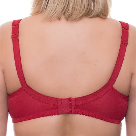 34 46c F G H I J Red Plus Size Underwire Full Coverage Bra Wide Straps Ebay