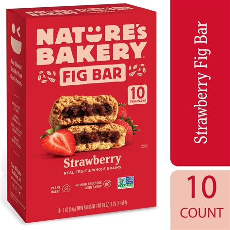 Natures Bakery Whole Wheat Fig Bar Strawberry 10ct Carton