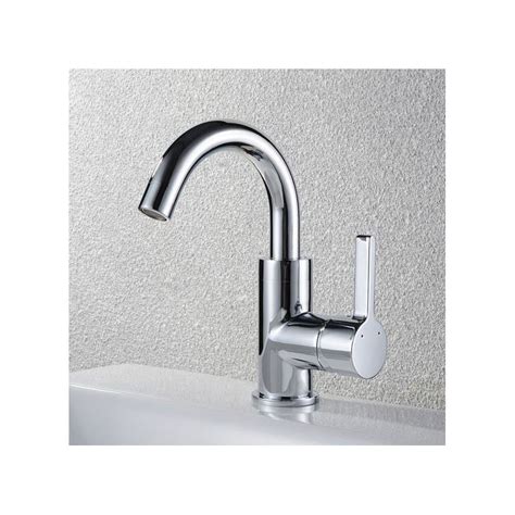 Chrome Finish Solid Brass Bathroom Sink Faucet