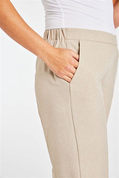 Straight Leg Elasticated Pull On Trousers Bonmarché