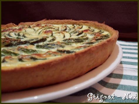 Tarte courgettes et chèvre frais pâte à la ricotta Grignot Nat