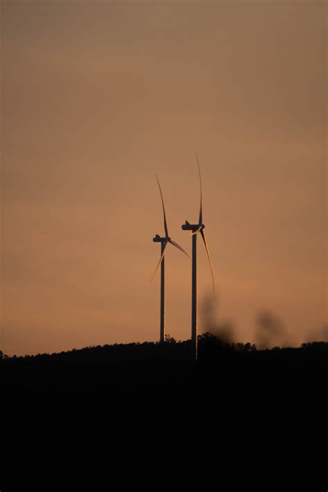 Silhouette of Windmill during Sunset · Free Stock Photo