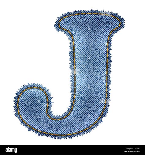 Jeans Alphabet Denim Letter J Stock Photo Alamy