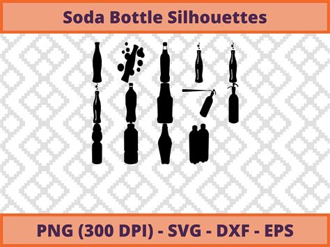 Soda Bottle Svg Soda Bottle Monogram Silhouette Soda Bottle Etsy