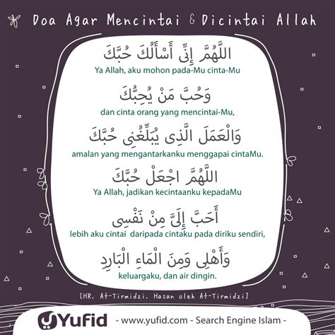 Doa Cinta Allah Dan Rasul