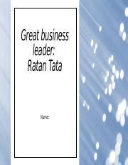 7572 Pptx Great Business Leader Ratan Tata Name Introduction Ratan