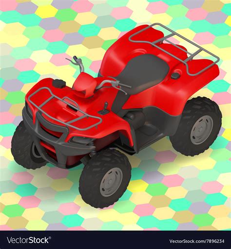 Quad Bike Atv Isometric Royalty Free Vector Image