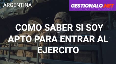 C Mo Saber Si Soy Apto Para Entrar Al Ej Rcito Requisitos Y M S