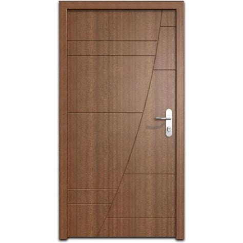 Interior Brown Teak Wooden Laminated Flush Door For Home Height