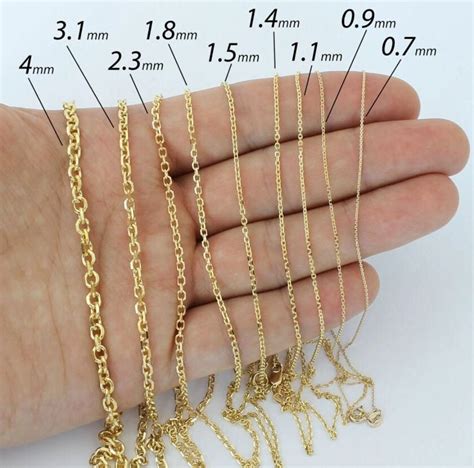 14k Solid Yellow Gold Cable Link Chain Collier Thin Dainty Etsy