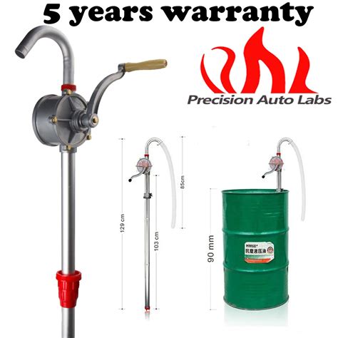 Precision Auto Labs New Manual Hand Crank Rotary Pump Oil Fuel Transfer Suctin Drum Barrel 55