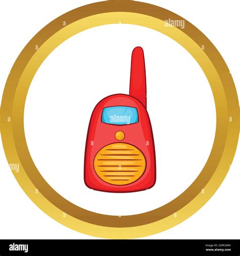 Red Portable Handheld Radio Vector Icon Stock Vector Image Art Alamy