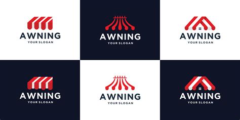 Collection Of Logos Awning Design Inspirationisolated On White And