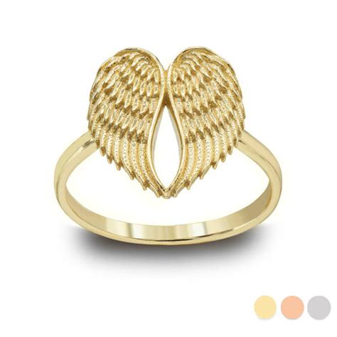 Gold Angel Wing Ring Factory Direct Jewelry