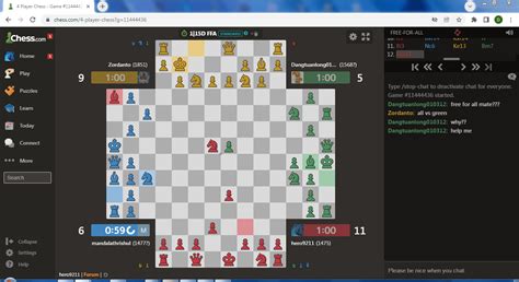 A four player chess Game - Chess.com