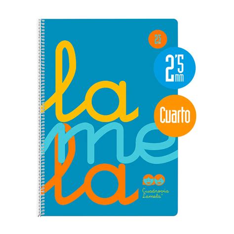 Cuaderno Lamela A Espiral Tapa Plastico Azul Mm Hojas Adrada Es