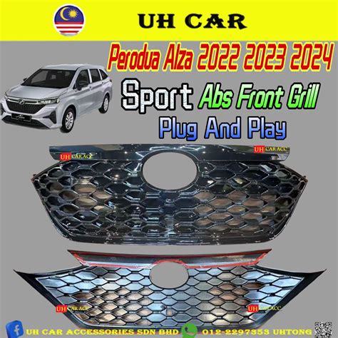 Sport Perodua Alza Abs Sport Front Bumper Grill Grille