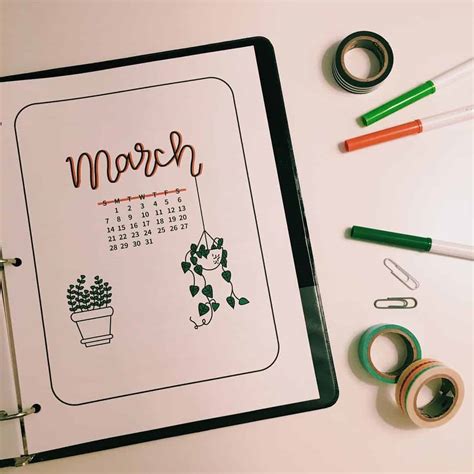 Amazing March Bullet Journal Cover Page Ideas! - Bullet Planner Ideas