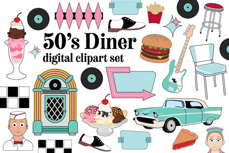 50's style clip art