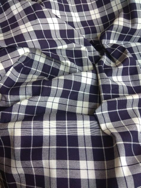 Cotton White Indigo Checks Fabric For Garments At Rs 150 Meter In