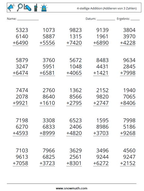 Addition Digit Addition Arbeitsbl Tter Mathe Arbeitsbl Tter Mathe Bungen