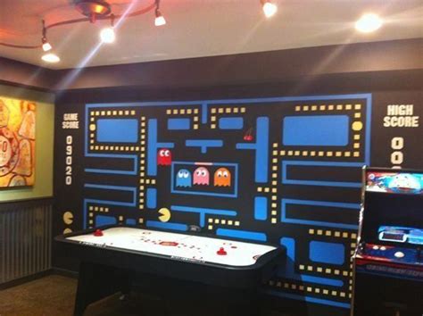 Pacmanmural Final 1000 1000 Arcade Game Room Arcade Room Game