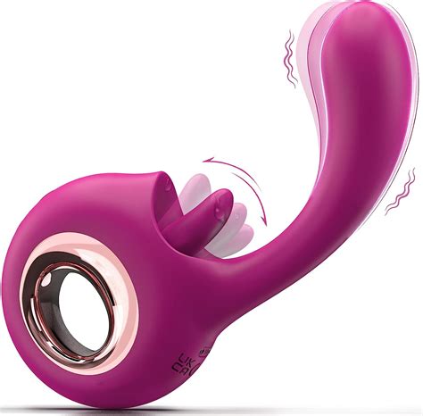 Adult Toys G Spot Dildo Vibrator 2 In 1 Tongue Licking Vibrating