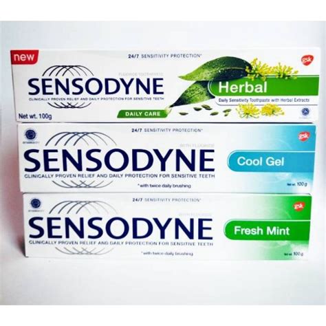 Jual Sensodyne Pasta Gigi Sensitif 100gr Herbalcool Gelfresh Mint