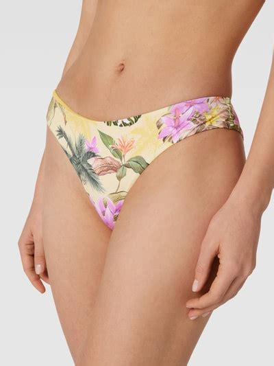 Banana Moon Bikini Slip Mit Floralem Muster Modell Tupa Hellgelb