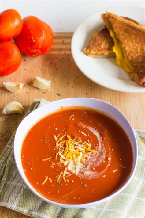 Slow Cooker Tomato Basil Soup Julies Eats And Treats