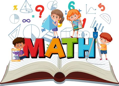 Children learning math with tools on book isolated 3521255 Vector Art ...